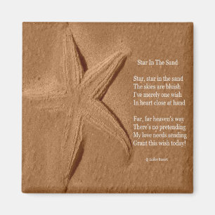 Magnet Poem Star in het zand Lade Basset