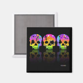 MAGNET - POP ART-SKULLS (Voorkant / Achterkant)