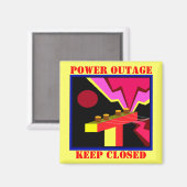 MAGNET Power Uitval Koelkast Waarschuwing (Voorkant / Achterkant)