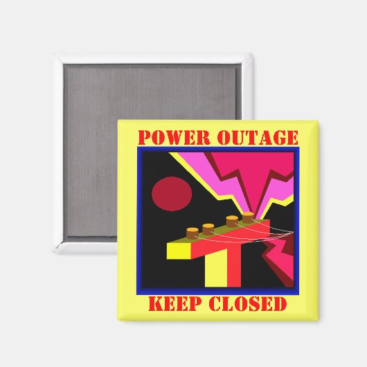 MAGNET Power Uitval Koelkast Waarschuwing (Voorkant / Achterkant)