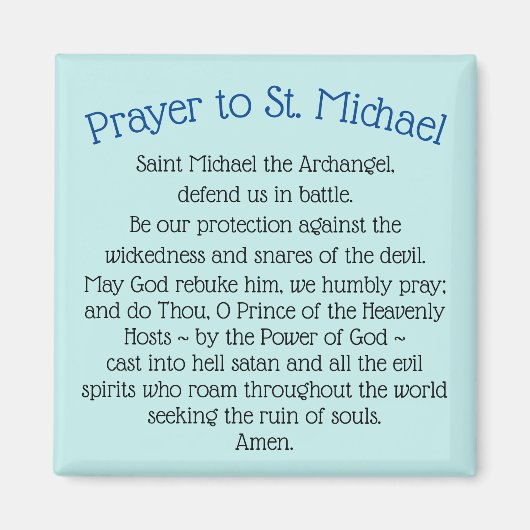 Magnet Prayer naar Saint Michael de Archangel Gift (Voorkant)