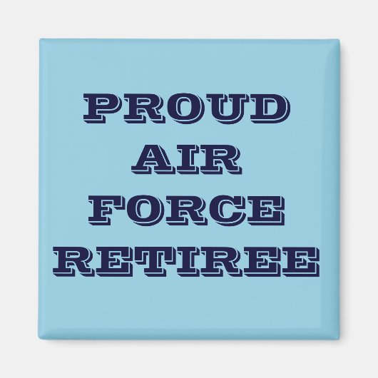 Magnet Proud Air Force Retiree (Voorkant)