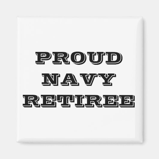 Magnet Proud Navy Retiree (Voorkant)