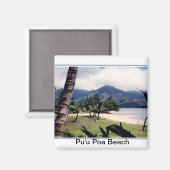Magnet-Pu'u Poa Beach Magneet (Voorkant / Achterkant)