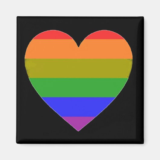 Magnet Rainbpw Heart (Voorkant)