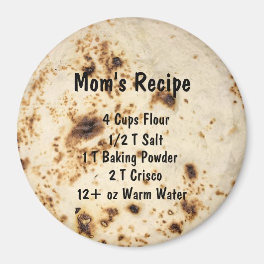 Magnet Recipe Tortilla Homemade (Voorkant)