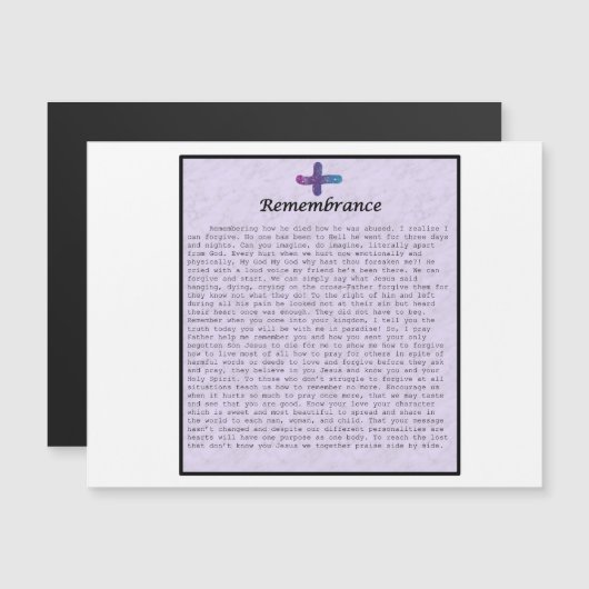 Magnet-Rememberance (Voorkant / Achterkant)