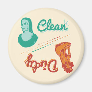 Magnet ~  Retro Clean Dirty Dishwasmachine