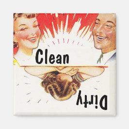 Magnet ~ Retro Fun Clean Dirty Dishwasmachine