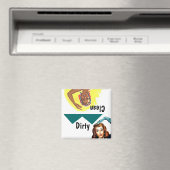 Magnet ~  Retro Fun Clean Dirty Dishwasmachine (Insitu (Vaatwasser))
