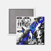 Magnet Retro Rock 'N' Roll Muziek Rocks Me (Voorkant / Achterkant)