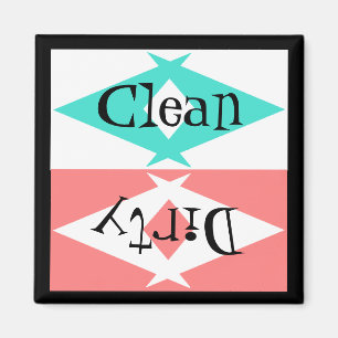 Magnet ~  Retro Turquoise Black White Roze