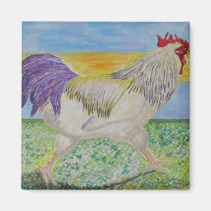 Magnet - Rooster/Chicken Art - On-run