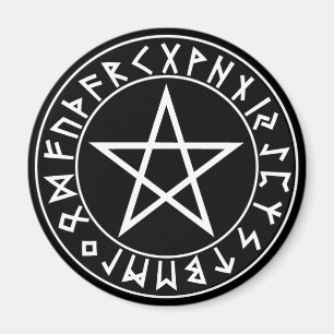 magnet Rune Pentacle op Blk