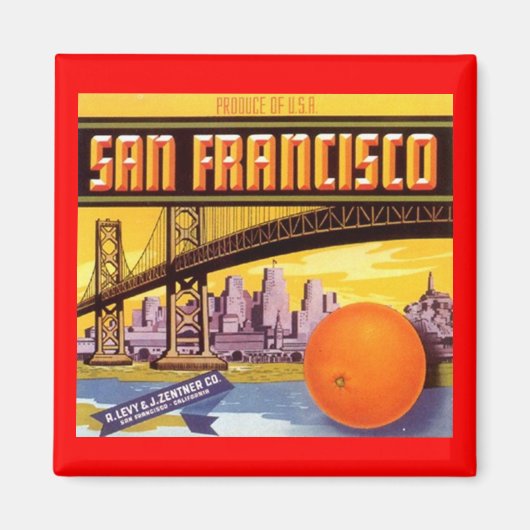 MAGNET SAN FRANCISCO ADVERTEREN LABEL CA (Voorkant)