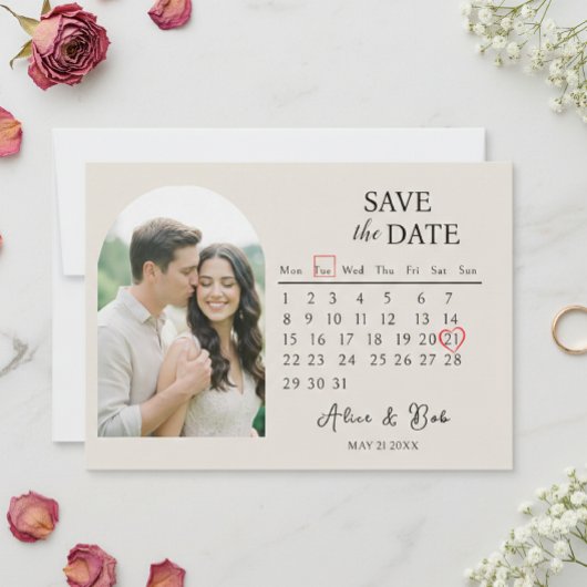 Magnet save the dates, Customizable Save the Date Kaart