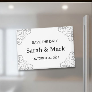 Magnet Save the Dates - Modern White Design