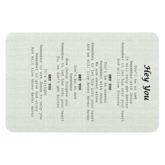 magnet sheet-Hey you - Magneet (Horizontaal)