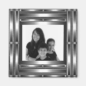 Magnet Silver Chrome Uw foto toevoegen (Voorkant)