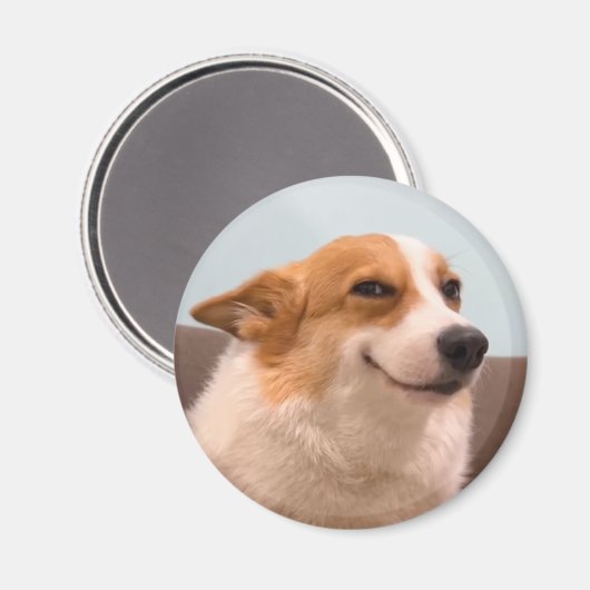 Magnet Smiling Corgi Meme (Voorkant / Achterkant)