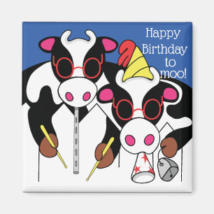 Magnet Square Happy Birthday naar Moo!