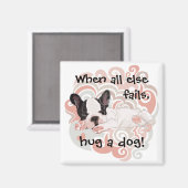 Magnet Square Hug a Dog (Voorkant / Achterkant)