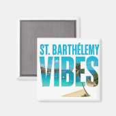 Magnet St. Barthélemy Vibes | Tropisch souvenir (Voorkant / Achterkant)