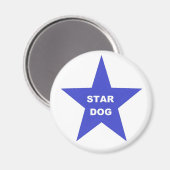 Magnet Star Dog op Blue Star (Voorkant / Achterkant)