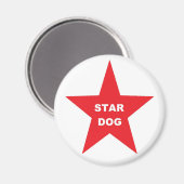 Magnet Star Dog op Red Star (Voorkant / Achterkant)