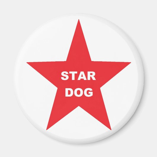 Magnet Star Dog op Red Star (Voorkant)