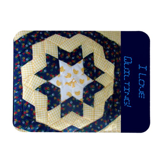 Magnet - Star Quilt patroon Magneet (Horizontaal)