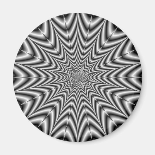 Magnet Super Nova in zwart-wit (Voorkant)