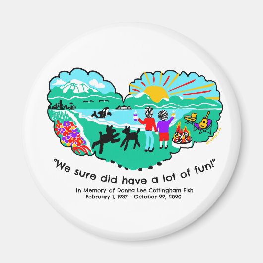 Magnet ter nagedachtenis van Donna LC Fish (Voorkant)