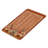 MAGNET Terracotta Floral Elegant Save Date Magneet (Linkerzijde)