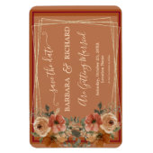MAGNET Terracotta Floral Elegant Save Date Magneet (Verticaal)
