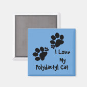 Magnet - Two Polydactyl Pawprints (Voorkant / Achterkant)