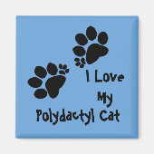 Magnet - Two Polydactyl Pawprints (Voorkant)