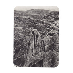 Magnet Uniek Antiek Uitzicht LionGate Mycenae Grie Magneet