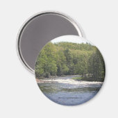 Magnet-Upper New York Bomen en rivier Magneet (Voorkant / Achterkant)