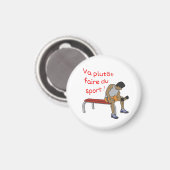 Magnet Va plutôt faire du sport homme (Voorkant / Achterkant)