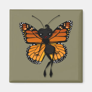 MAGNET VAN DE KUITEINDE MAARCH-BUTTERFLY LADY SQUA