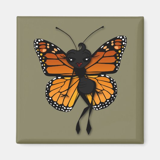MAGNET VAN DE KUITEINDE MAARCH-BUTTERFLY LADY SQUA (Voorkant)