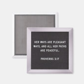 Magnet van de Manuscript - Proverbs 3:17 (Voorkant / Achterkant)