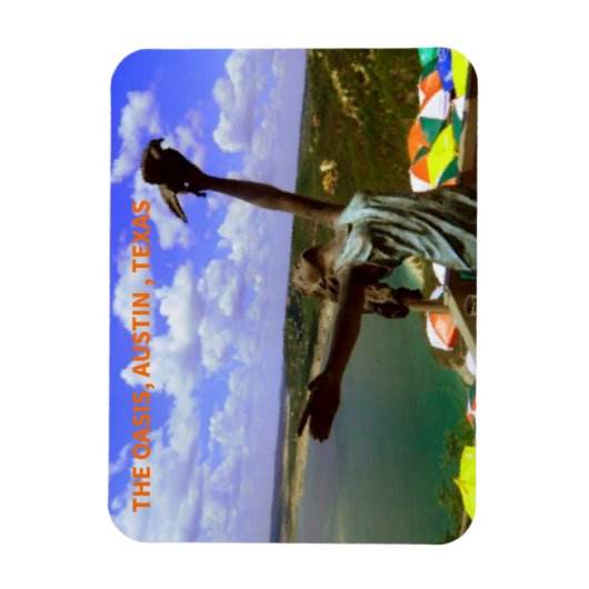 Magnet van de Oasis, Austin Texas Magneet (Verticaal)