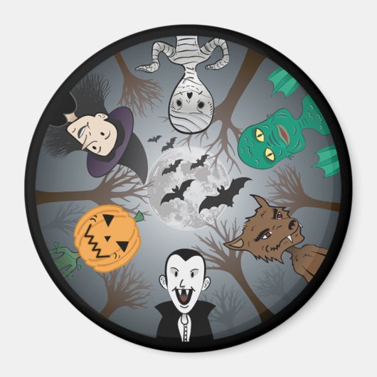 Magnet van Halloween Monster (Voorkant)