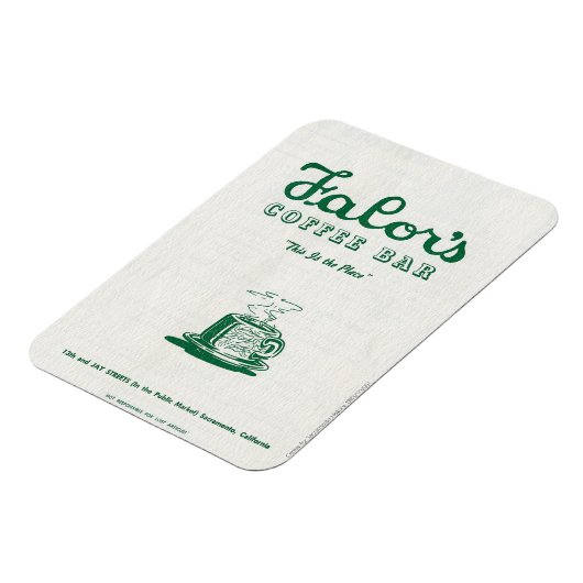 Magnet van het Koffiebalkmenu van Falor Magneet (Linkerzijde)