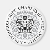 Magnet voor 2023 Coronatie - Zwart (Voorkant)