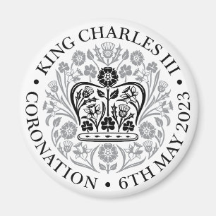 Magnet voor 2023 Coronatie - Zwart