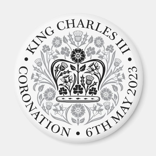 Magnet voor 2023 Coronatie - Zwart (Voorkant)