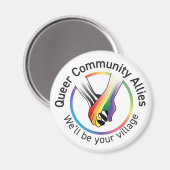 Magnet voor bondgenoten van de Queer Community (Voorkant / Achterkant)